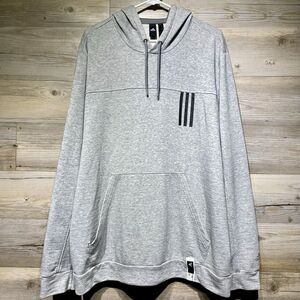 Adidas Post Game Pullover Hoodie Lightweight Terry Mens XL Gray Sweatshirt EUC